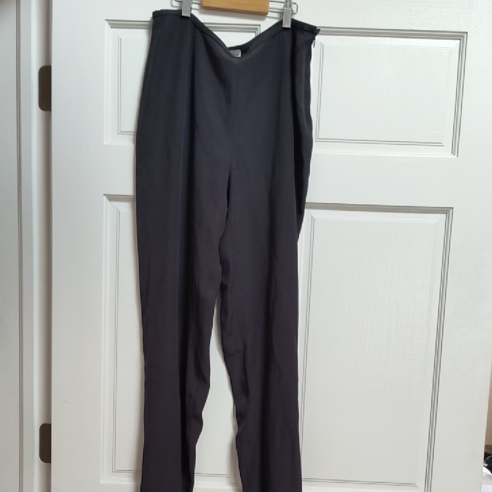 Armani Collezioni Silk And Acetate Blue/Black Elegant Pants